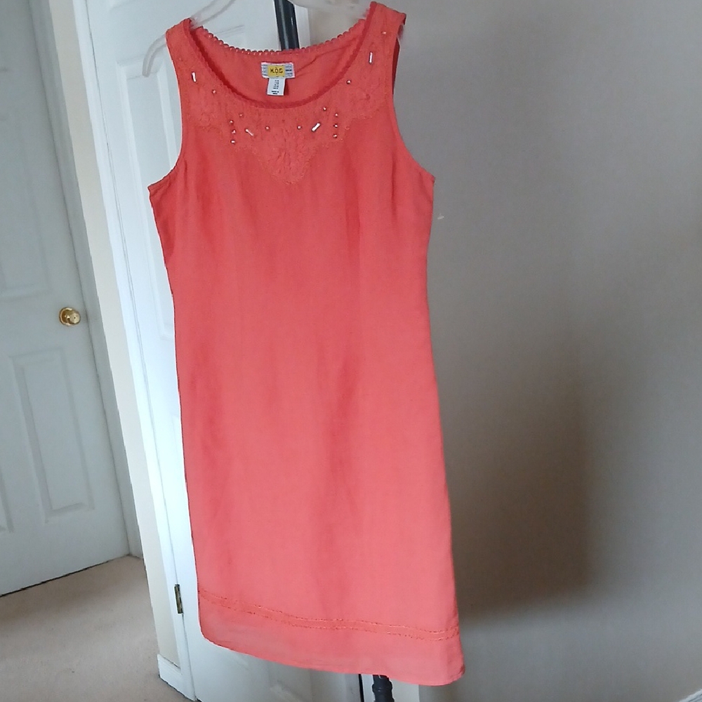 Linen Cotton Blend Sleeveless Dress
